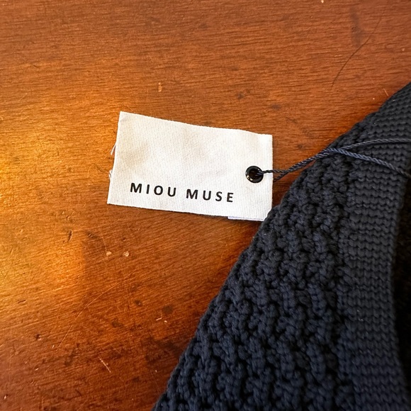 Miou Muse‎ NWT SZ SM Black crochet  Halter Maxi Dress - Picture 9 of 16